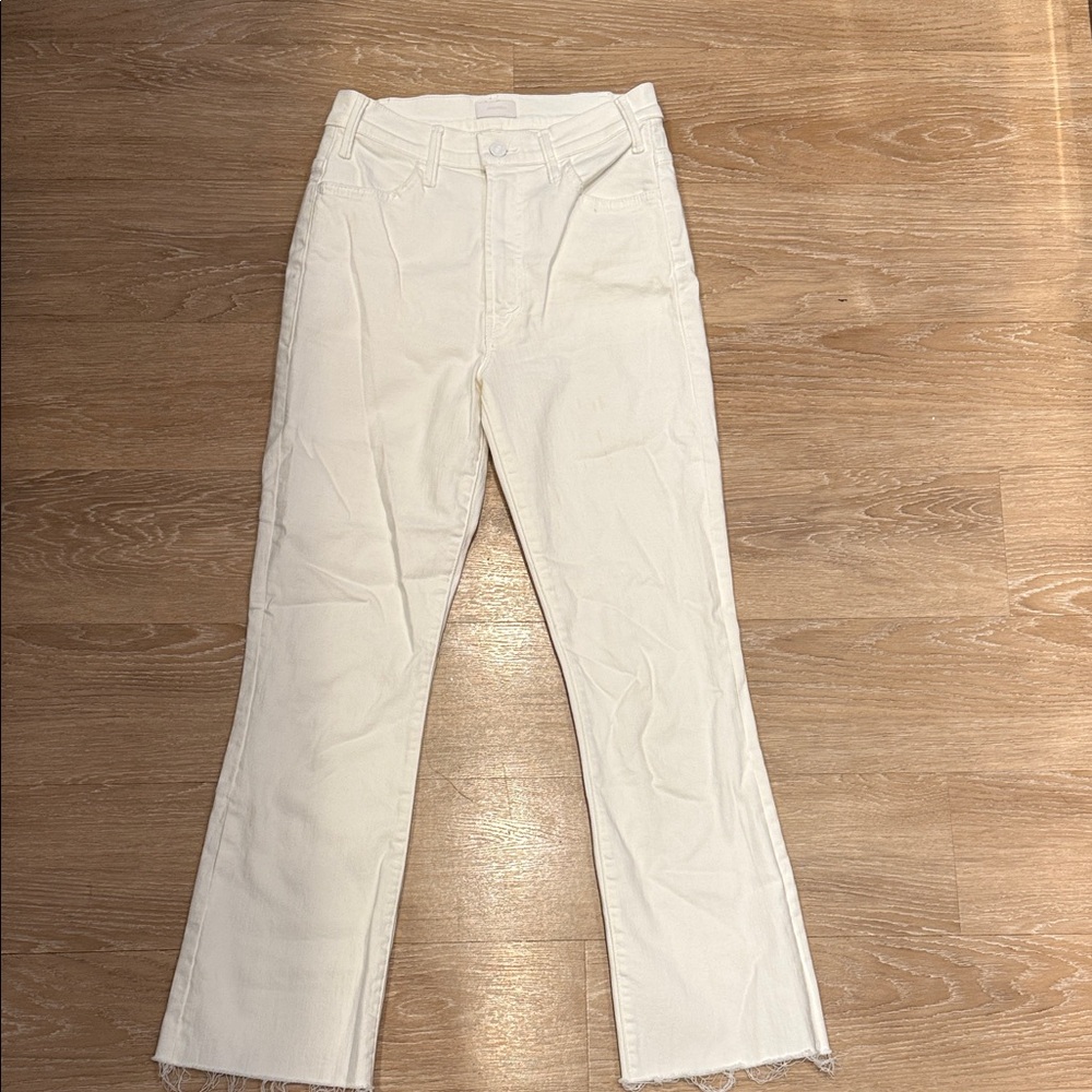 MOTHER Off-White Denim Jeans